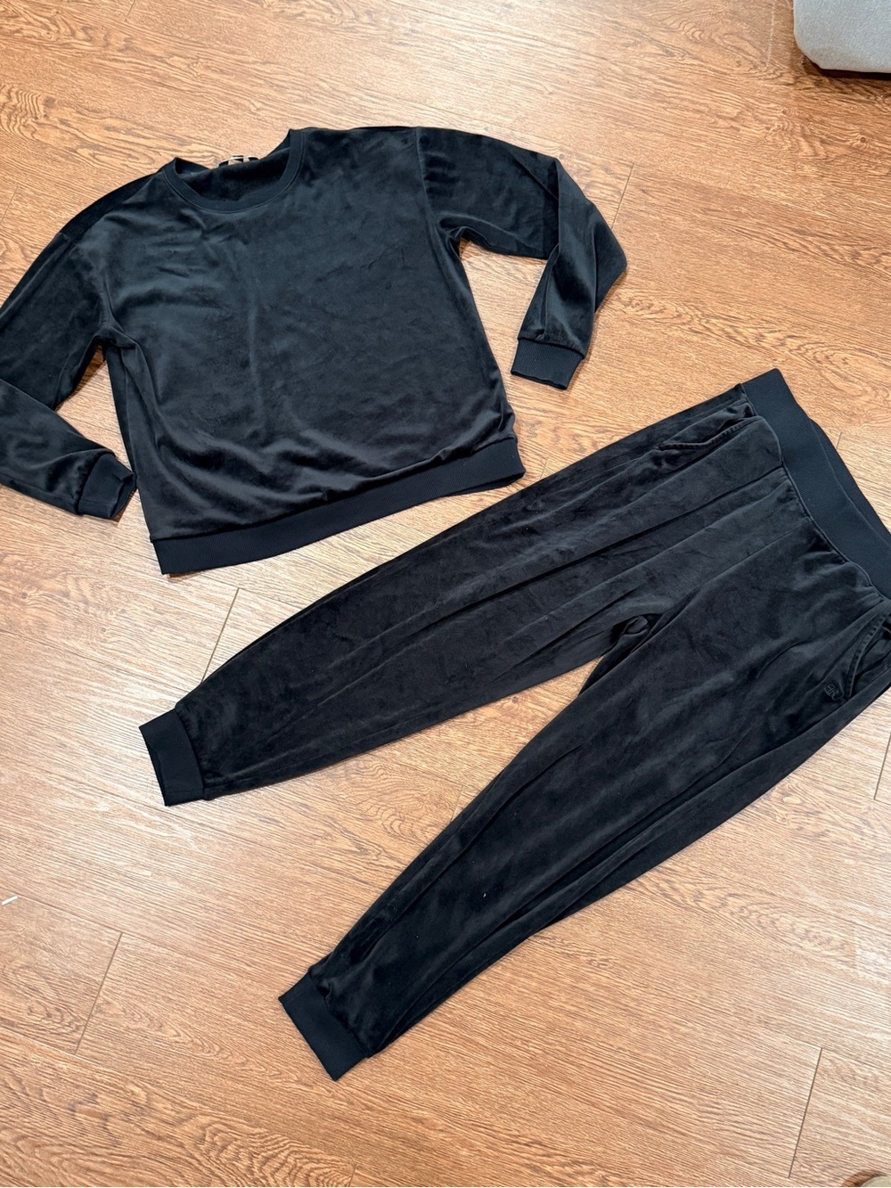 Banana Republic Black Velour Loungewear Set